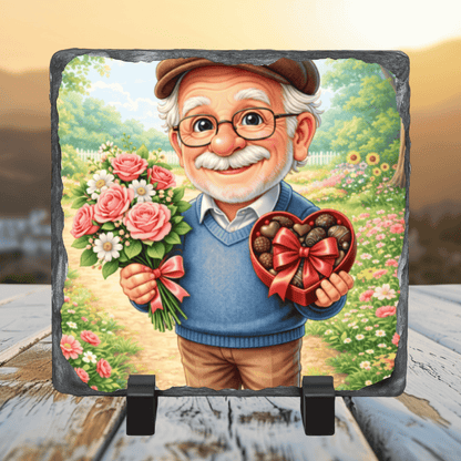 Personalised Photo Slate - 14cm x 14cm