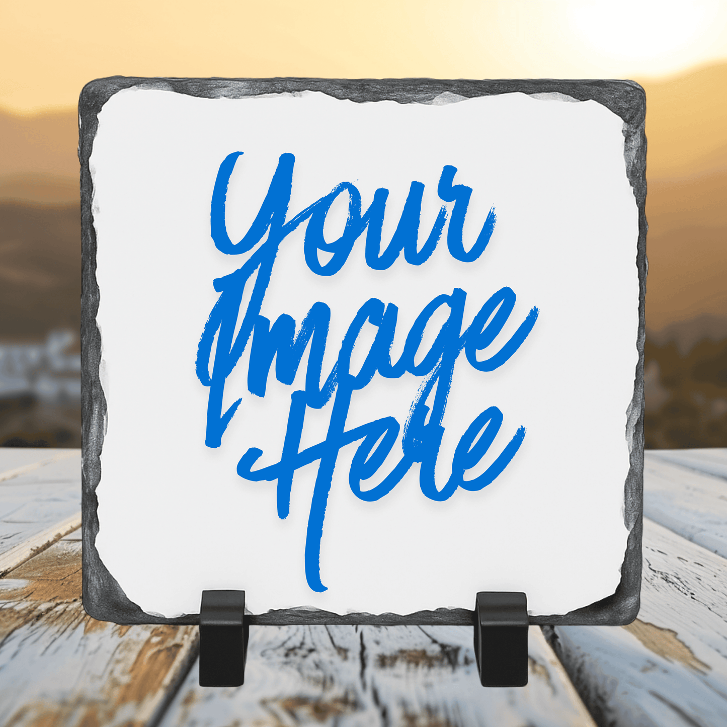 Personalised Photo Slate - 14cm x 14cm