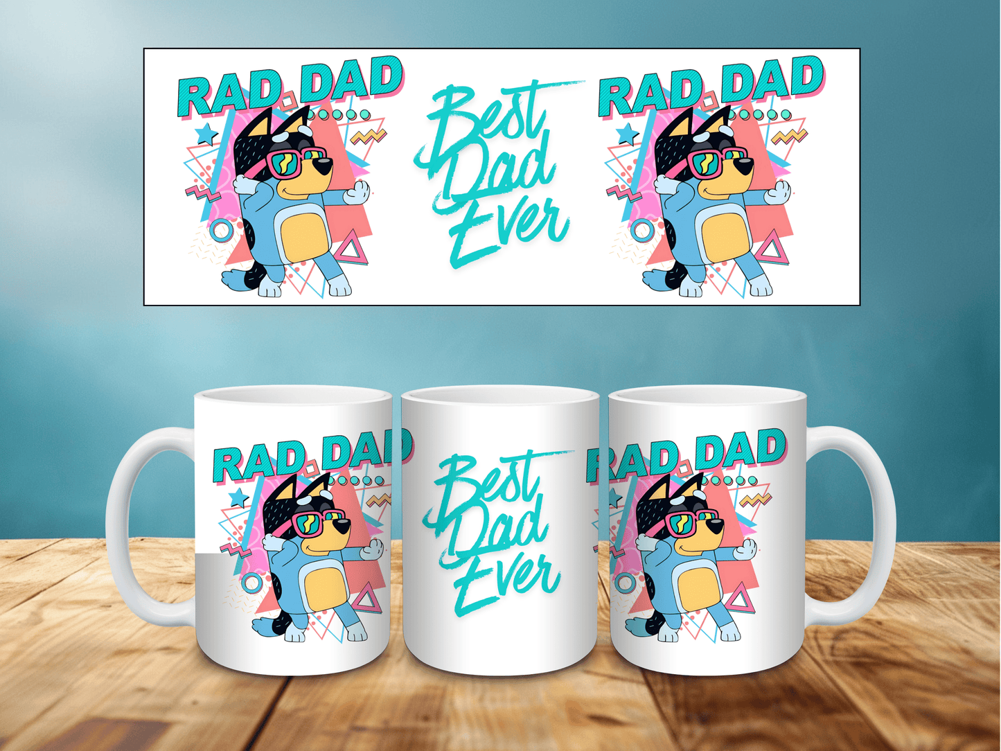 ad Dad 15oz white ceramic mug with glossy finish – the perfect Father's Day gift